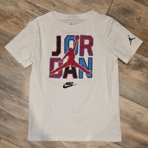 Nike Jordan White Tee with Red Logo